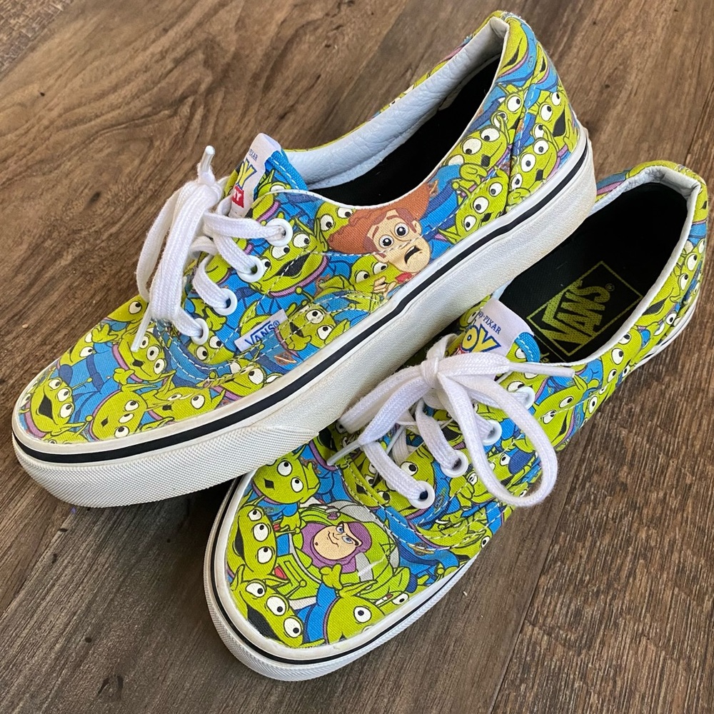 Vans x Pixar Toy Story aliens, Woody, buzz lightyear sneakers